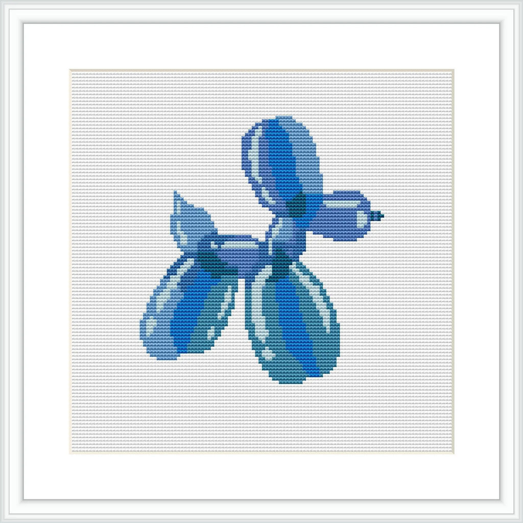 The image features a simplistic yet detailed depiction of a blue balloon animal shaped like a dog centered in the frame.
