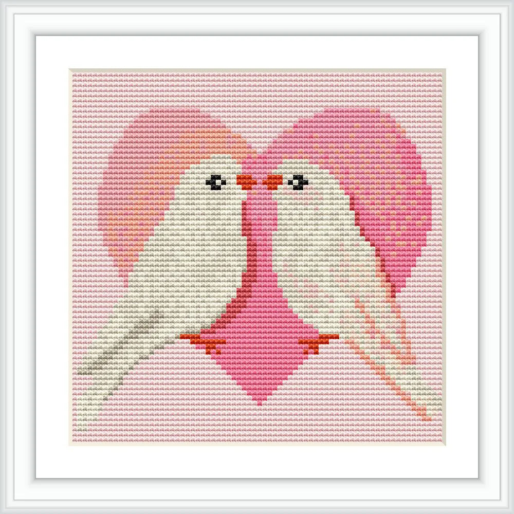 Two white birds face each other in front of a large, pink heart background. They appear to be kissing or cuddling.