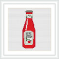 A framed image of a Heinz Tomato Ketchup bottle centered on a plain background.