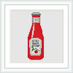 A framed image of a Heinz Tomato Ketchup bottle centered on a plain background.