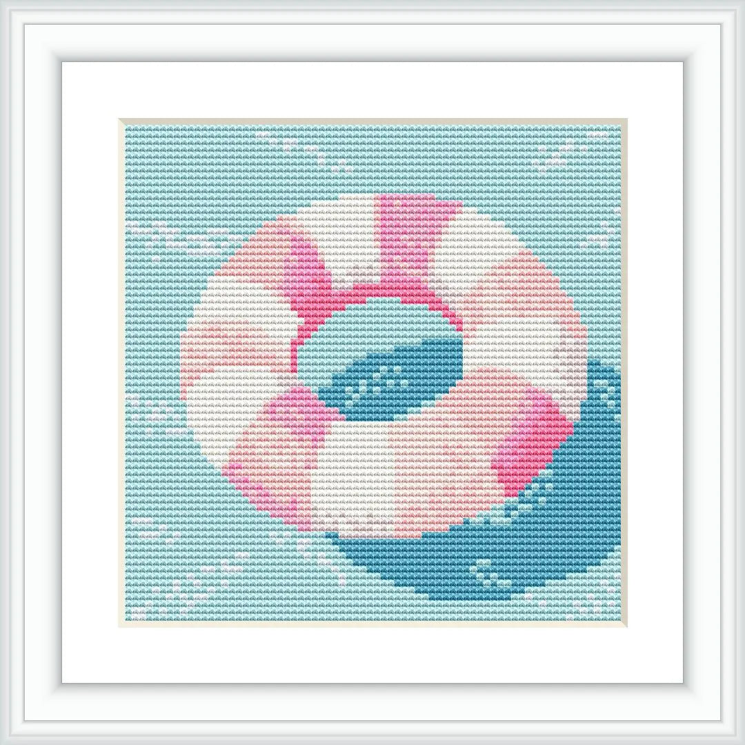 The image features a life saver ring with alternating pink and white stripes floating on a calm blue ocean. Gentle waves create a soothing backdrop.