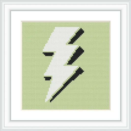 A bold, white lightning bolt is centered on a light green background, with black accents creating a 3D effect.