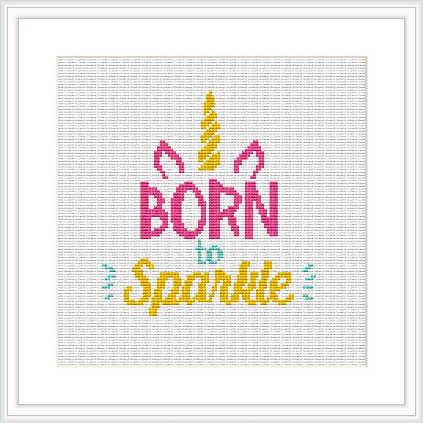 The image depicts a phrase 'Born to Sparkle' in stylized lettering with unicorn-themed elements like ears and a horn, adorned with stars, all arranged within a square frame on a plain background.