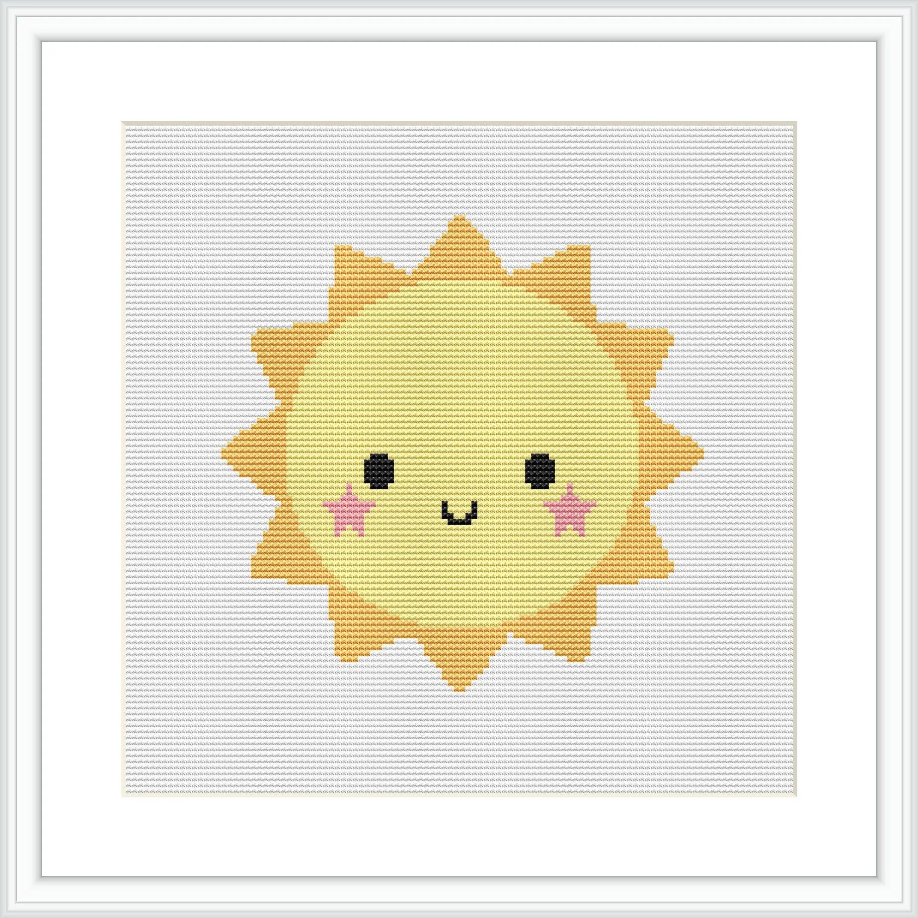 The image shows a stylized depiction of the sun with a cute face smiling in the center. The sun has rays extending outward and is predominantly yellow with touches of orange and pink on its cheeks.