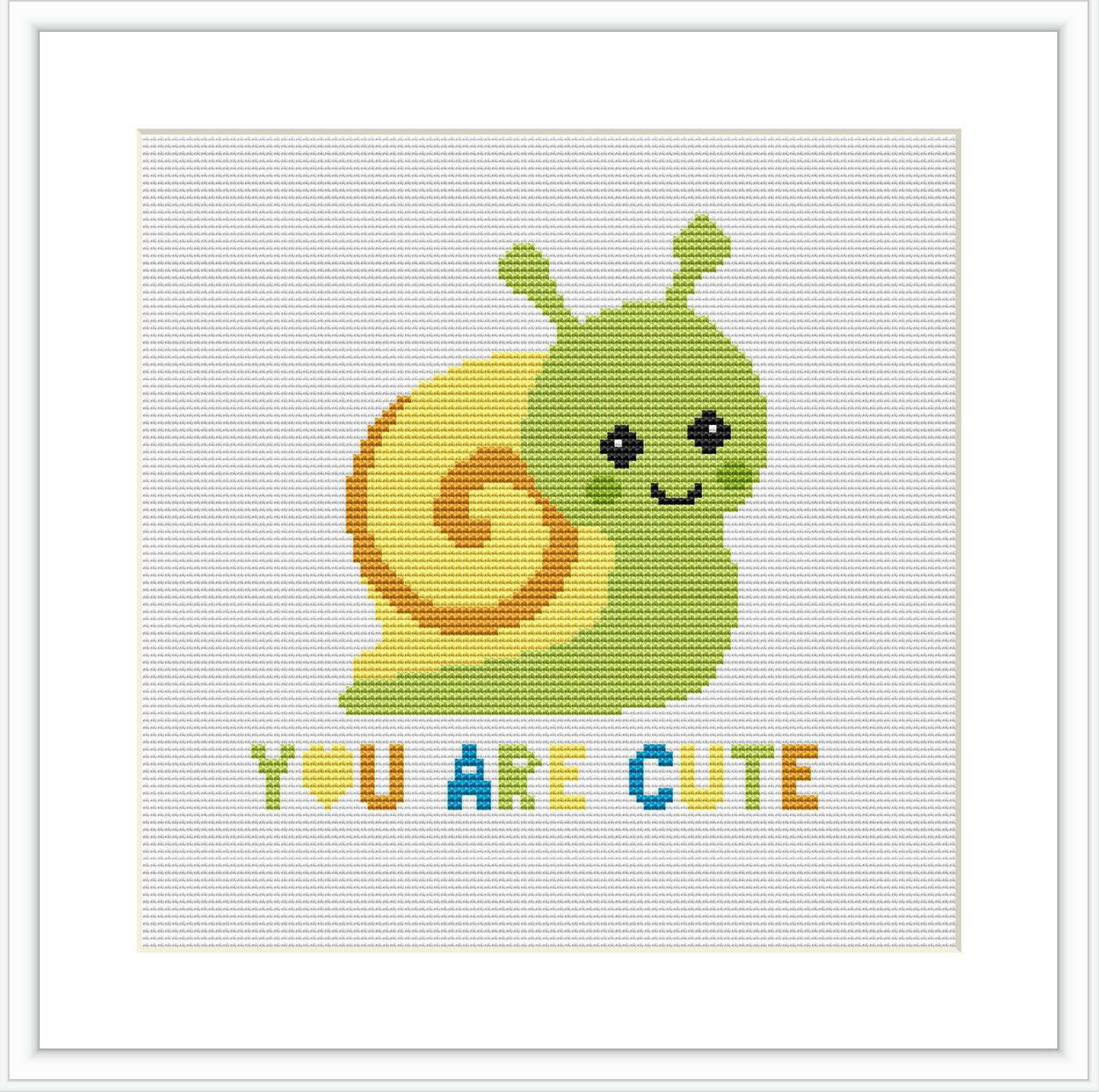 A green snail with a yellow spiral shell, smiling, with the phrase 'YOU ARE CUTE' below it in colorful letters on a white background.